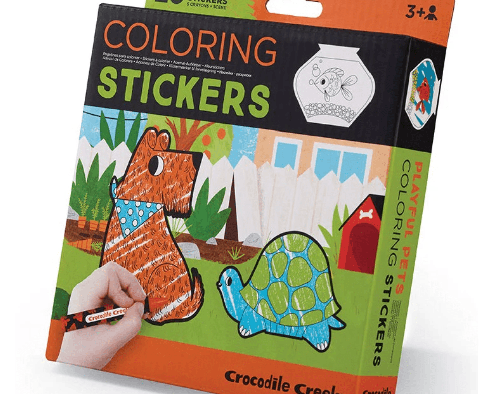 Crocodile Creek Coloring Stickers - Playful Pets - hip-kid