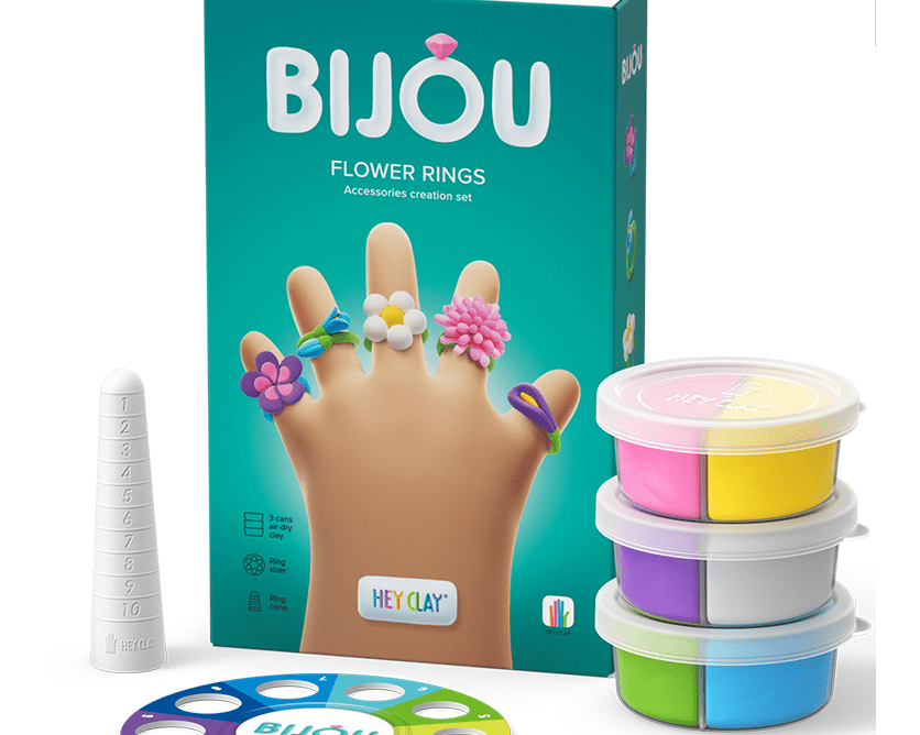 Fatbrain Hey Clay - Bijou Flower Rings - hip-kid