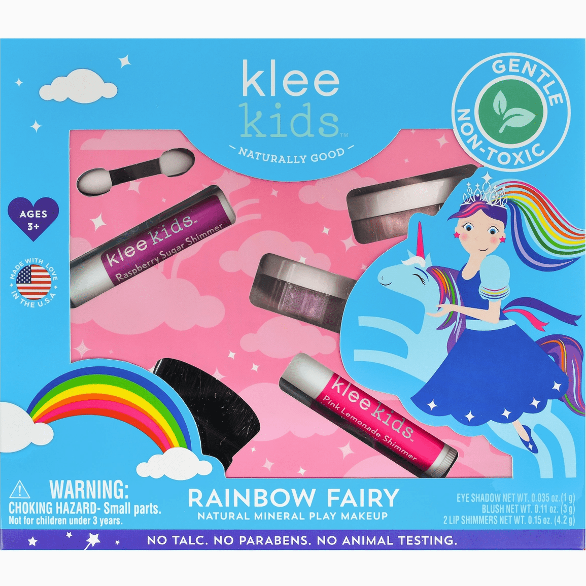 Klee Naturals Loose Powder Makeup Kit - Rainbow Fairy - hip-kid