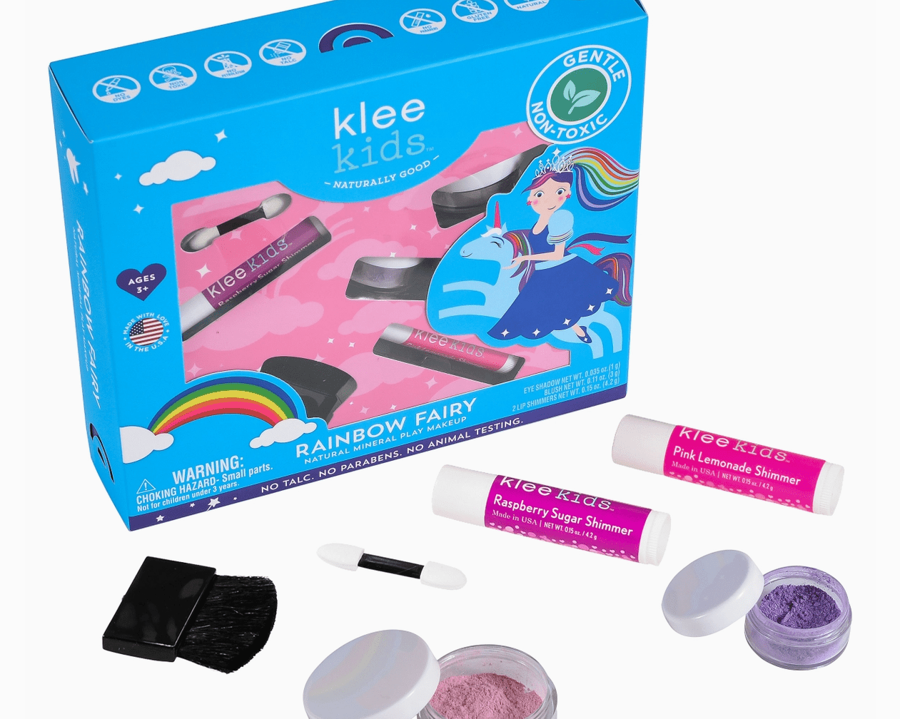 Klee Naturals Loose Powder Makeup Kit - Rainbow Fairy - hip-kid