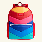 State Bag Kane Kids Large Double Pocket Backpack - Rainbow Chevron - hip-kid