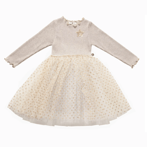 Petite Hailey Spangle Tutu Dress - Gold