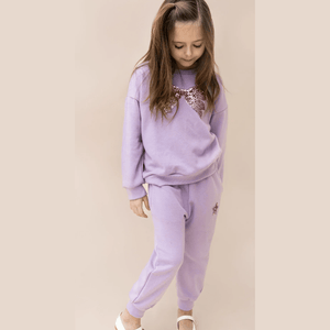 Petite Hailey Nyla Sweatshirt & Pant Set - Purple