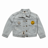 Petite Hailey Patched Denim Jacket - Mllk