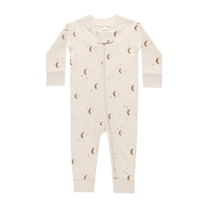 Quincy Mae Zip Long Sleeve Sleeper - Moons