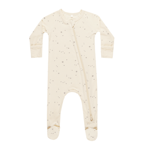 Quincy Mae Bamboo Zip Footie - Twinkle