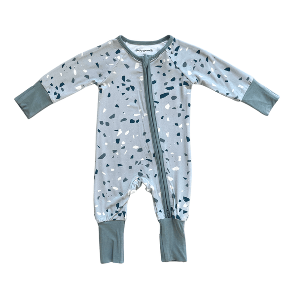 Babysprouts Footless Romper - Terazzo in Rain