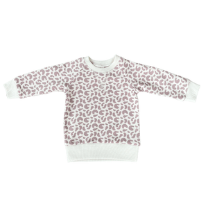 Babysprouts Fleece Sweatshirt & Sweatpants - Lilac Leopard