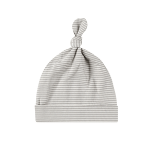 Quincy Mae Knotted Baby Hat - Blue Micro Stripe