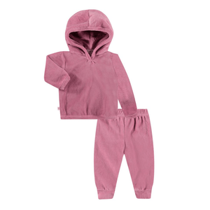 Paige Lauren Velour Hoodie & Jogger Set - Pink