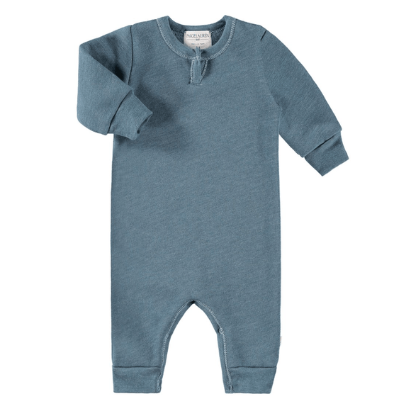 Paige Lauren Eco-Fleece Sweatshirt Romper - Dusk