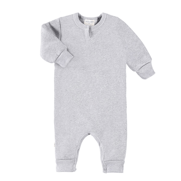 Paige Lauren Eco-Fleece Sweatshirt Romper - Heather Gray