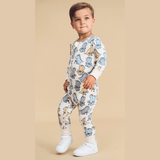 HUXBABY Construction Dinos Romper