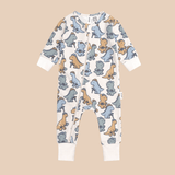 HUXBABY Construction Dinos Romper