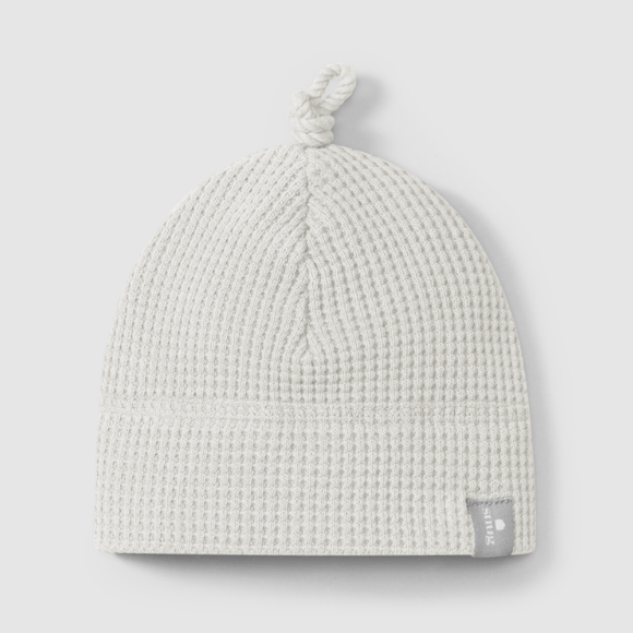 Snug Waffle Baby Hat - White