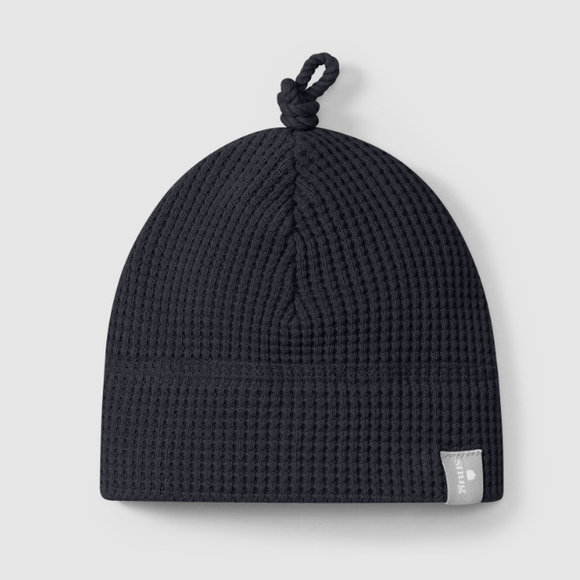 Snug Waffle Baby Hat - Black