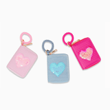 Zomi Gems - Sequin Heart Spiral Strap Wallet