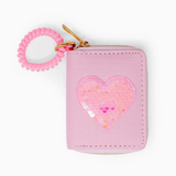 Zomi Gems - Sequin Heart Spiral Strap Wallet