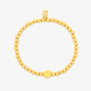 Puravida Happy Face Ball Bead Stretch Bracelet