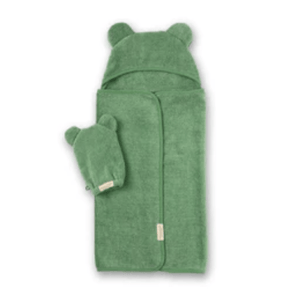 Bella Tunno Hooded Towel & Wash Mitt - Sea Foam