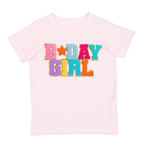 Sweet Wink Birthday Girl Patch Short Sleeve T-Shirt - Ballet