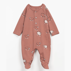 Play Up Printed Rib Jumpsuit - terra cotta