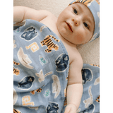 LouLou Lollipop Muslin Swaddle - Jungle Friends