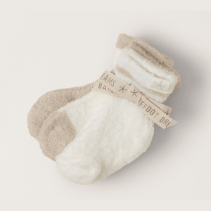 Barefoot Dreams Cozy Chic Lite Infant Sock Set 3 Pack - Stone Pearl