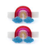 Lilies & Roses Rainbow Glitter Alligator Clips