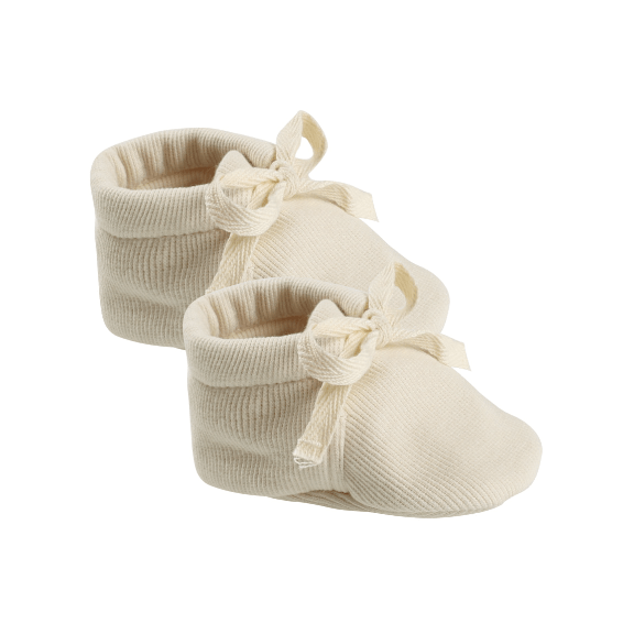 Quincy Mae Baby Booties - Narural