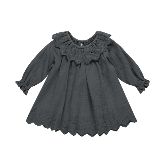 Quincy Mae Long Sleeve Isla Dress - Indigo