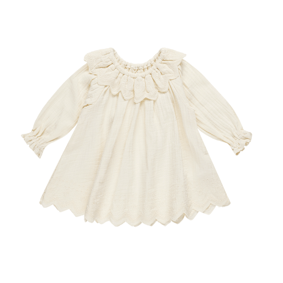 Quincy Mae Long Sleeve Isla Dress - Ivory