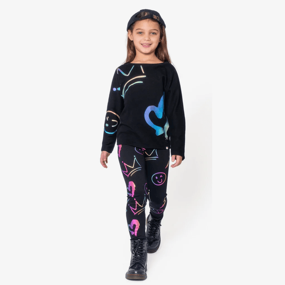 Appaman Slouchy Sweatshirt & Legging Set - Graffiti