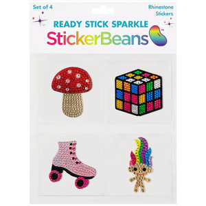 Sticker Beans - Retro Set of 4