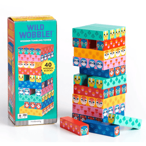 Mudpuppy Wild Wobble Wooden Tumbling Tower