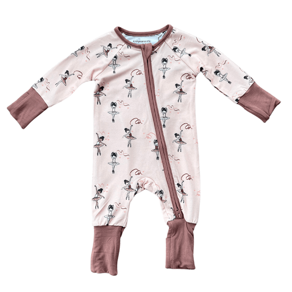 Babysprouts Footless Romper - Ribbon Ballerina