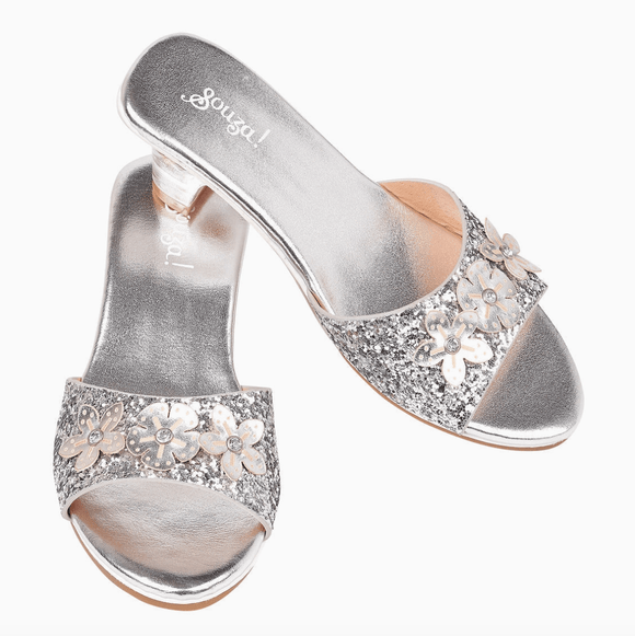 Speedy Monkey Souza Mariona Hight Heel Slipper - Metallic Silver