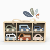 Speedy Monkey Car Display Case With 6 Vehicles