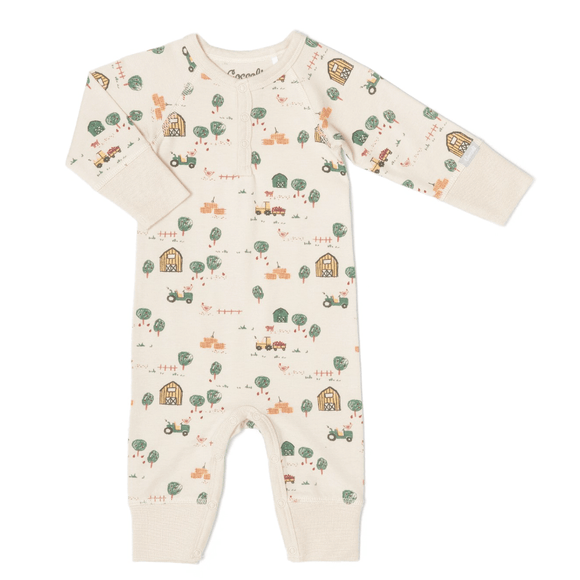 Coccoli Modal Unionsuit - Farm on Beige