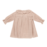 Quincy Mae Velour Baby Dress - Blush