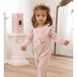 Elegant Baby Violet Unicorn Knit Jumpsuit