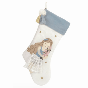 Mon Ami Tasseled Clare Stocking - Winter Blue