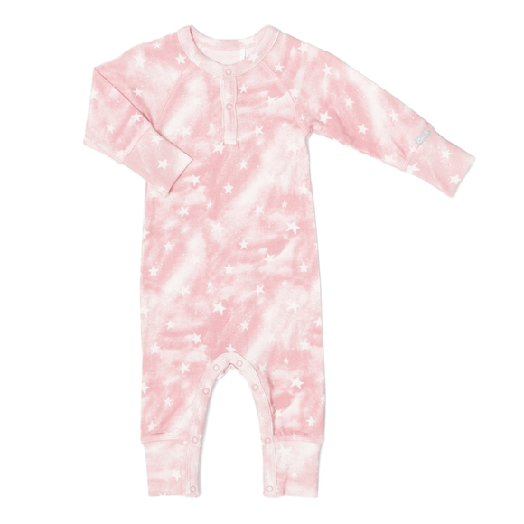 Coccoli Modal Unionsuit - Stars on Silver Pink