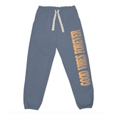 Tiny Whales Good Vibes Forever Sweatshirt & Sweatpants Set - Natural/Navy