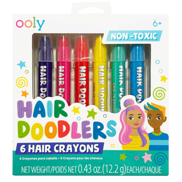 Ooly Hair Doodlers Hair Crayons - Set of 6