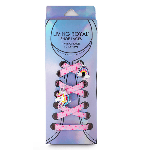 Living Royal Rainbow Smile Shoe Laces & Charm Set