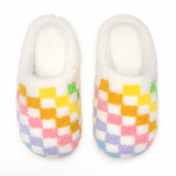 Living Royal Kids  Rainbow Checkers Slippers