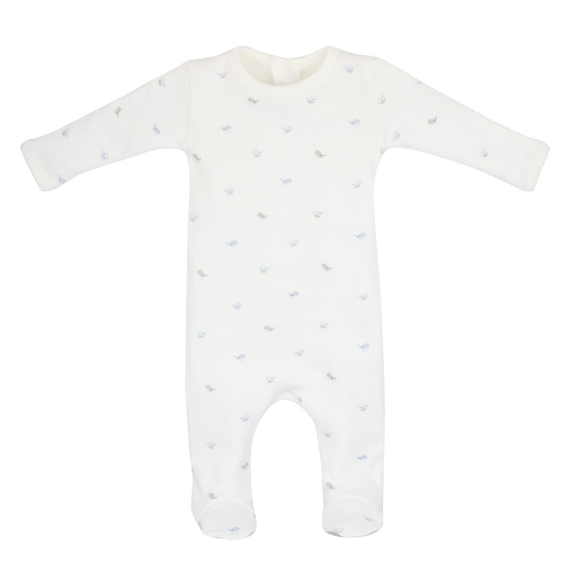 Cotton Pom Pom Footie - Ivory Little Birds