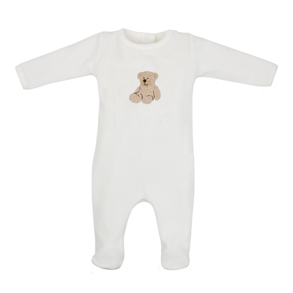 Cotton Pom Pom 3PC Set - Ivory Cute Bear