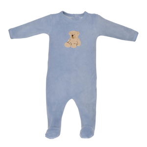 Cotton Pom Pom 3PC Set - Forever Blue Cute Bear